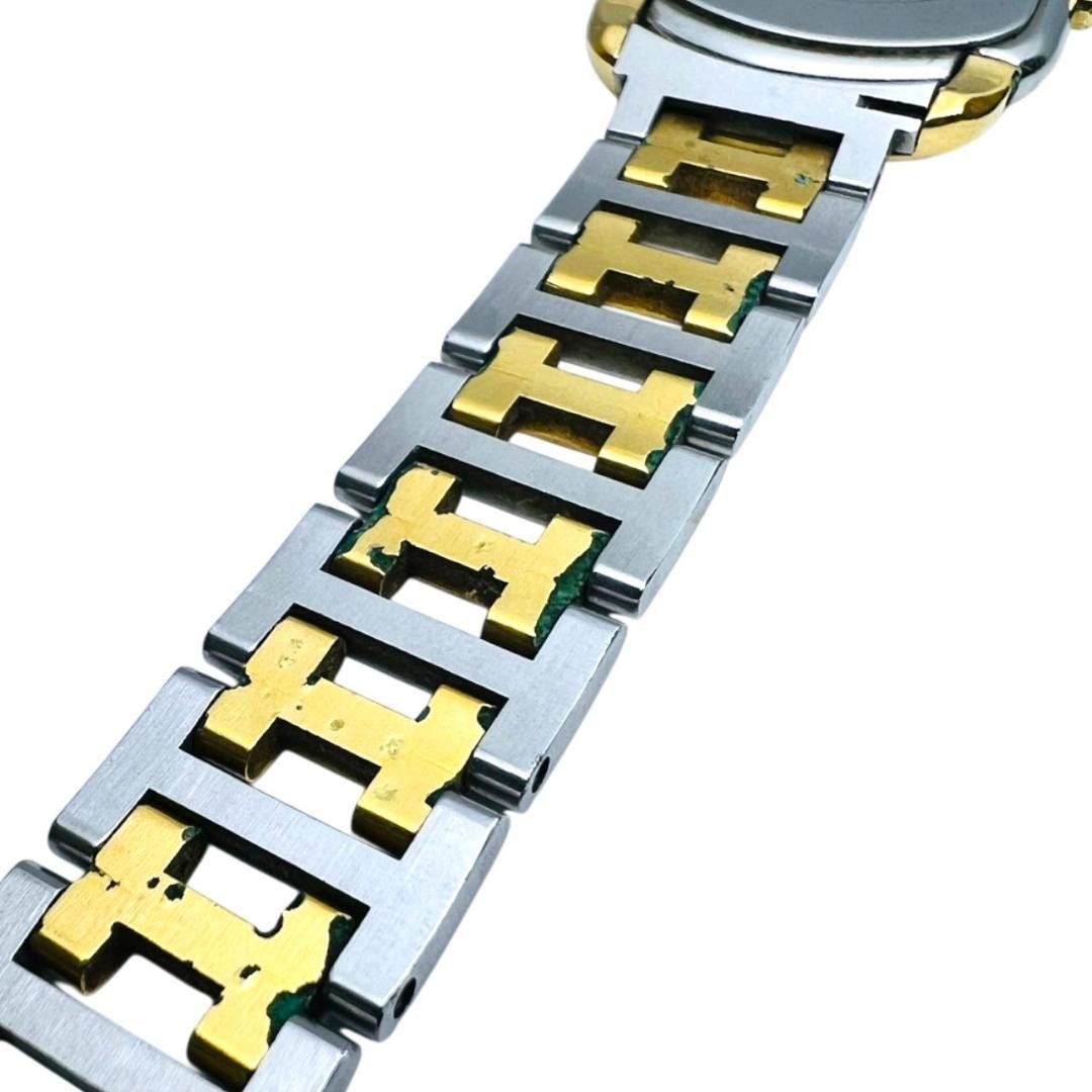 HERMES Vintage Rally Watch H-Belt Quartz Logo
