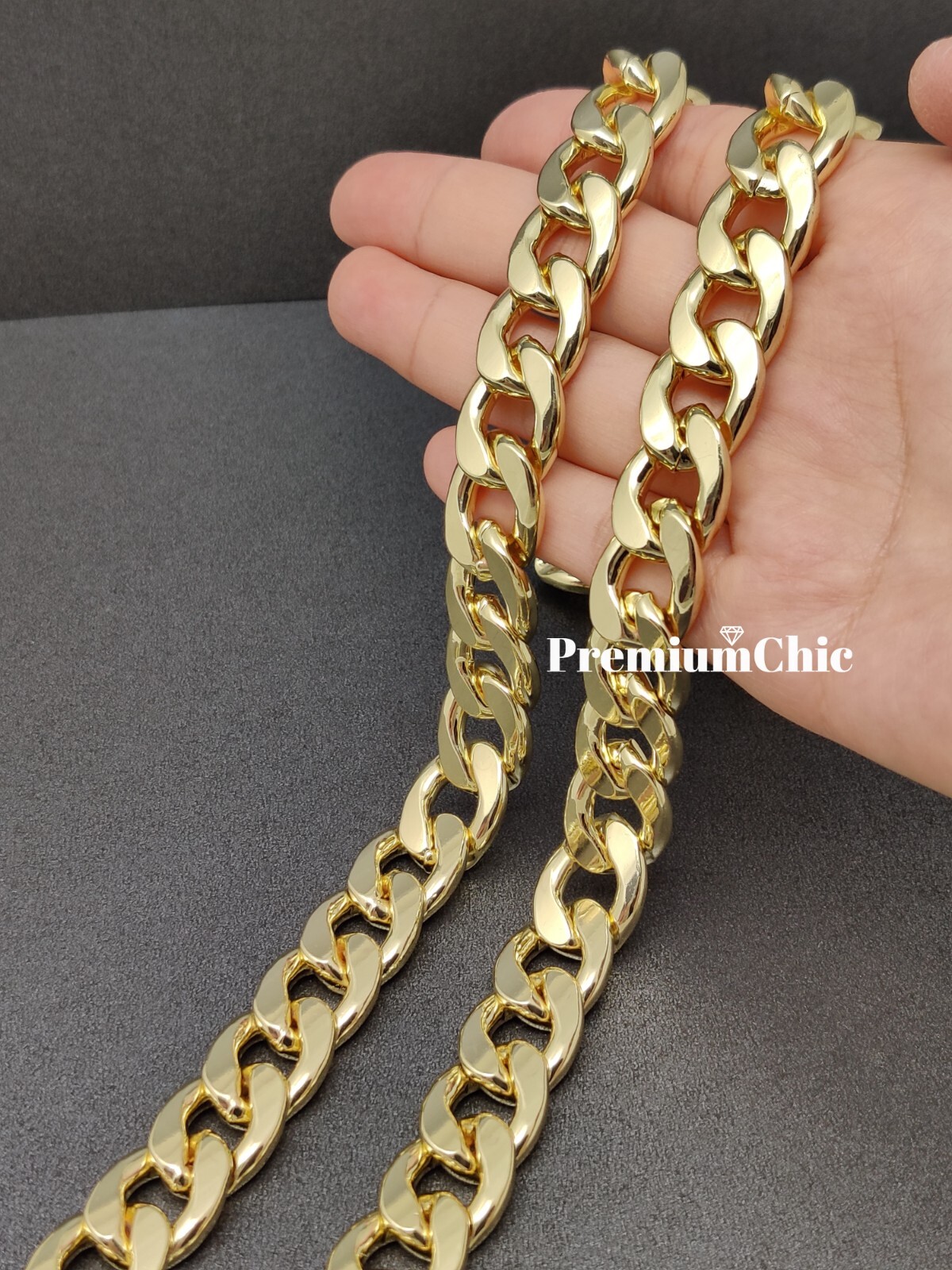 14MM Cuban Link Chain Necklace Thick and Heavy Men’s Plated Hip Hop Jewelry