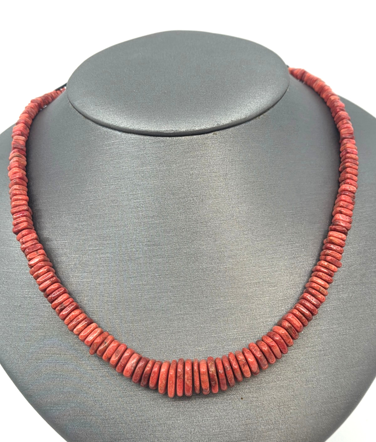 DTR Mine Finds By Jay King Coral Square Graduated Sterling Silver 925 Necklace.