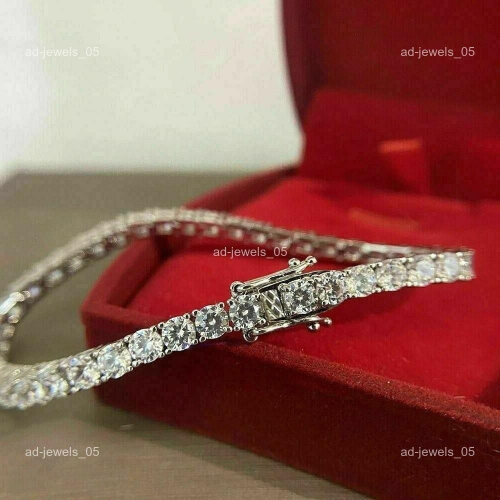 Round Cut Lab-Grown/CVD Diamond Birthday Gift Tennis Bracelet 950 Platinum