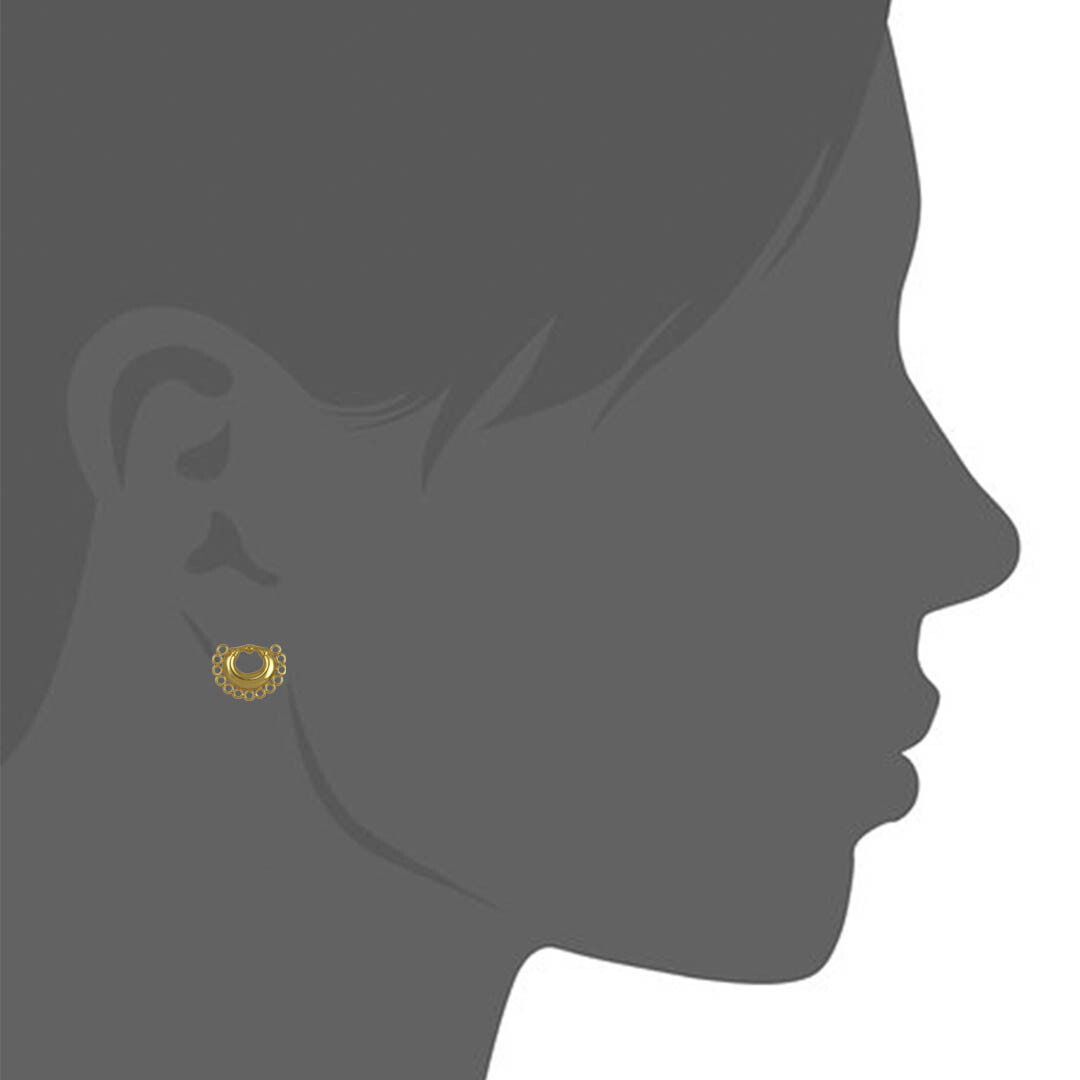 24k GP Pre-Columbian Nose Ring with Circles Drop Earrings (S)| Across The Puddle