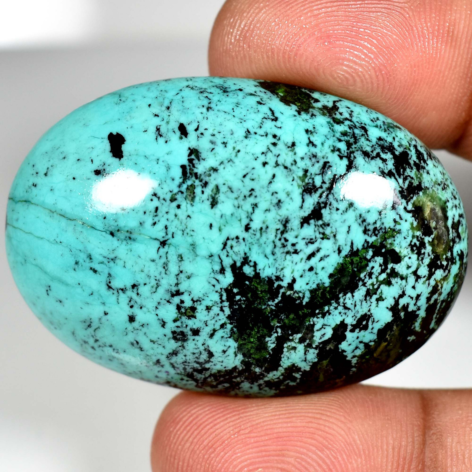Tibet Turquoise Oval Cabochon 100% Natural Loose Gemstones 94.85Cts.