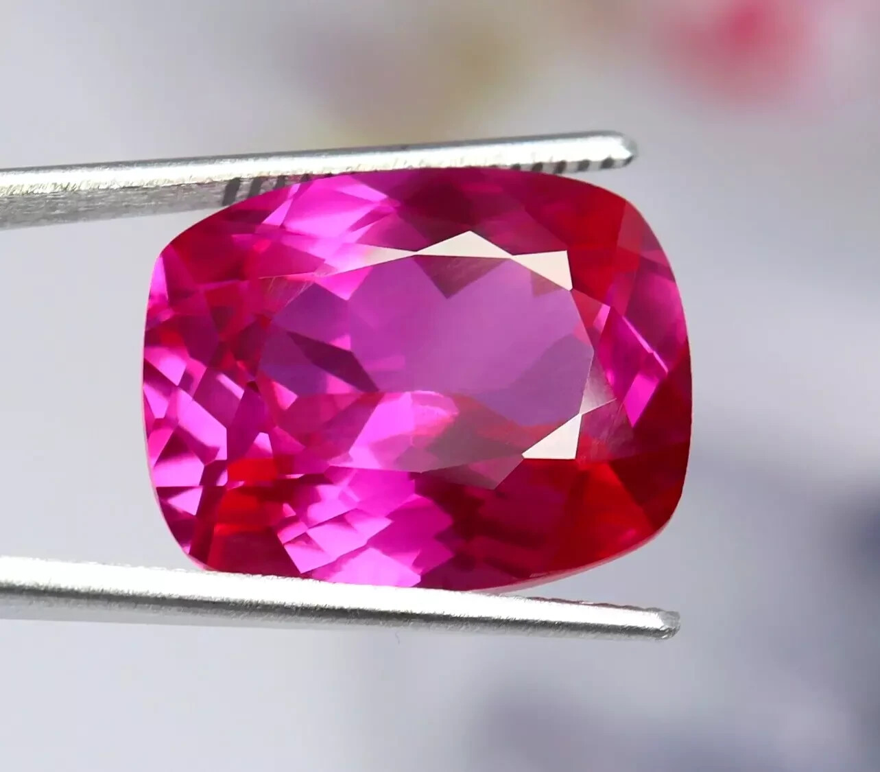 Natural 5.40 Ct Pink Sapphire Cushion Cut Certified Loose Gemstone With Gift