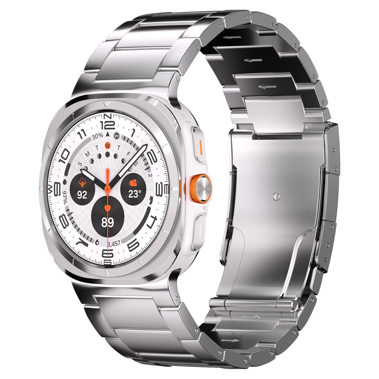Titanium Band For Samsung Galaxy Watch Ultra 47mm – Silver / Black / Gray