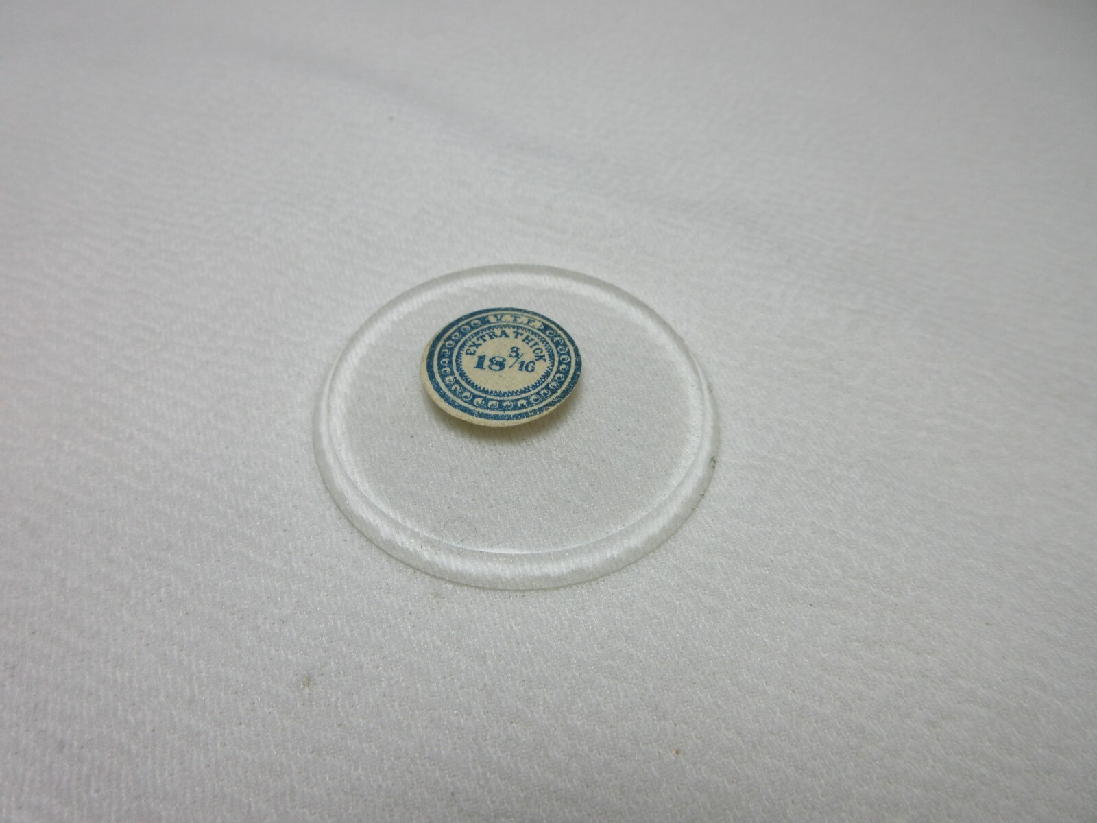EXTRA THICK GLASS POCKET WATCH CRYSTAL LIGNE SIZE 18 3/16 WATCHMAKER PART #D18