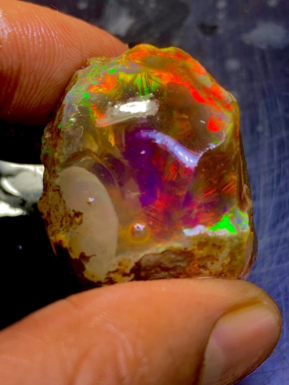 133 Ct Ethiopian Welo Opal Rough Natural Raw Gemstone Bright Fire Play of Color