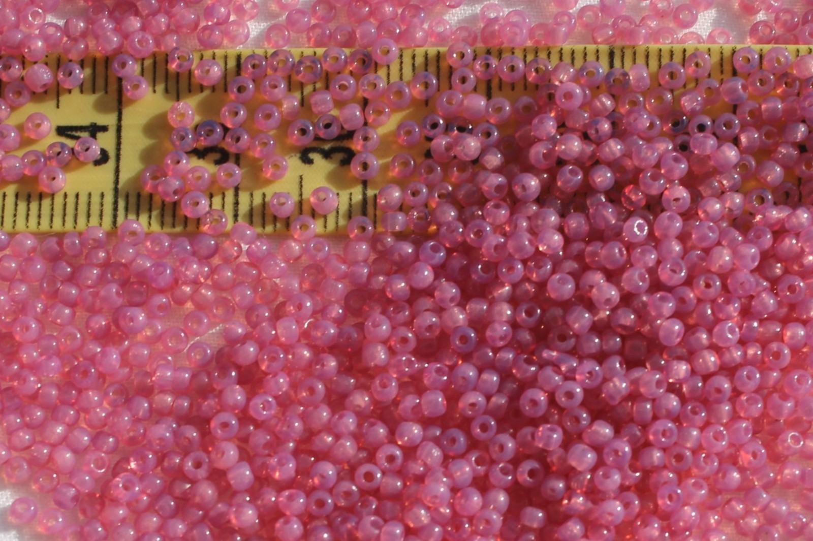 11/0 Old Time Glass Vintage French Opal Pink Seed Beads Crafts Jewelry 1oz