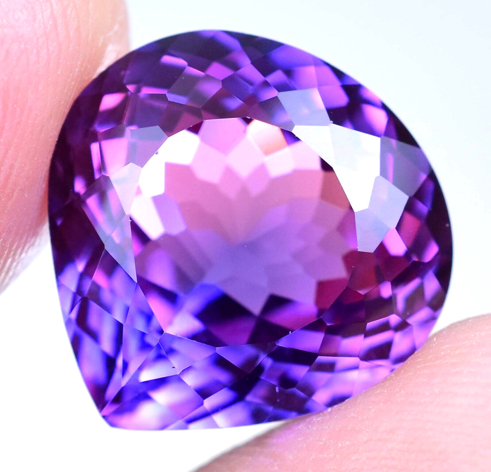 Natural Boysenberry Sapphire 16.60 Ct Pear Certified Flawless Loose Gemstone