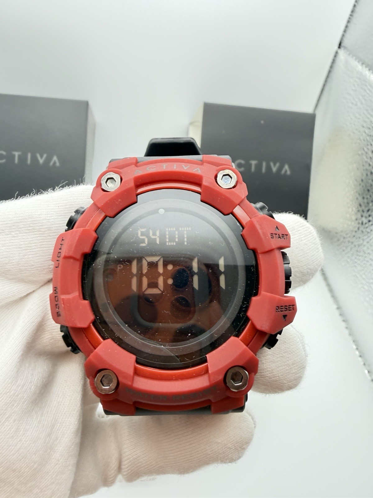 ACW1968-006 Activa Kadron x Invicta Digital Watch Men’s 53mm Black/Red