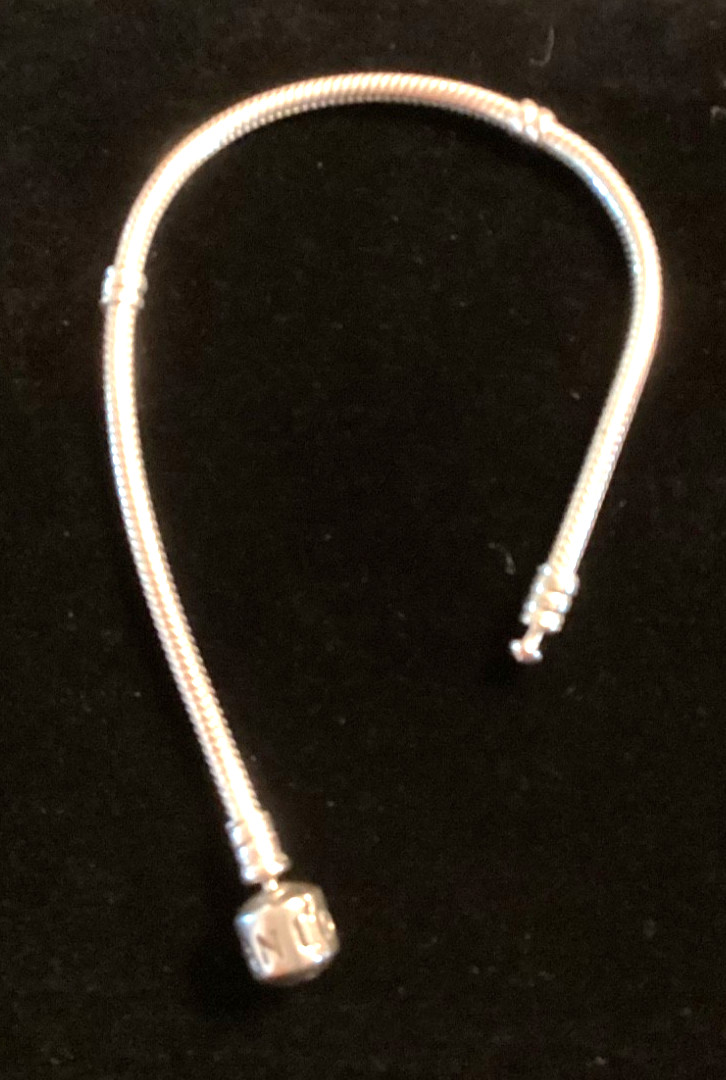 Pandora 590702HV Sterling 925 ALE Snake Chain Bracelet—Barrel Clasp 7.5 in—#280