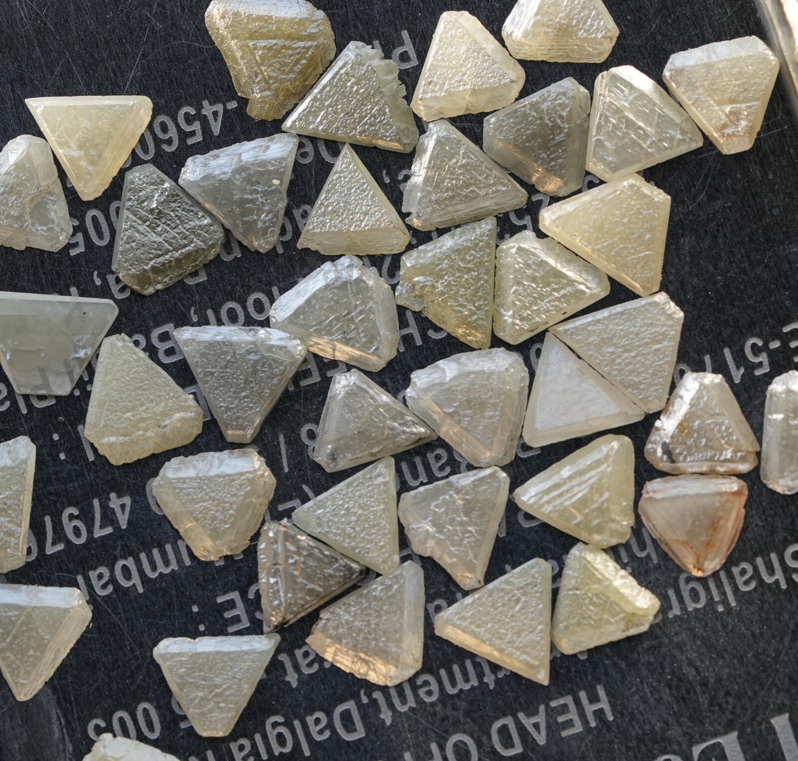9PCS Triangle Natural Loose Uncut Raw Rough Diamond Kite Shape Cut Loose Diamond