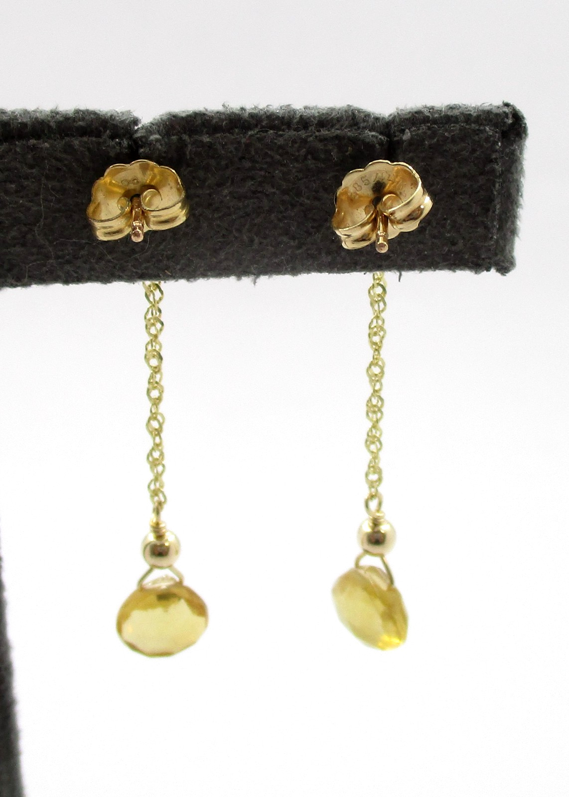 1.38 CTW Citrine Briolette Dangle Earrings 14 Karat Gold Filled