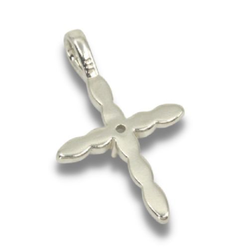 Round Cross Twist Milgrain Pre-notched Pendant Mounting