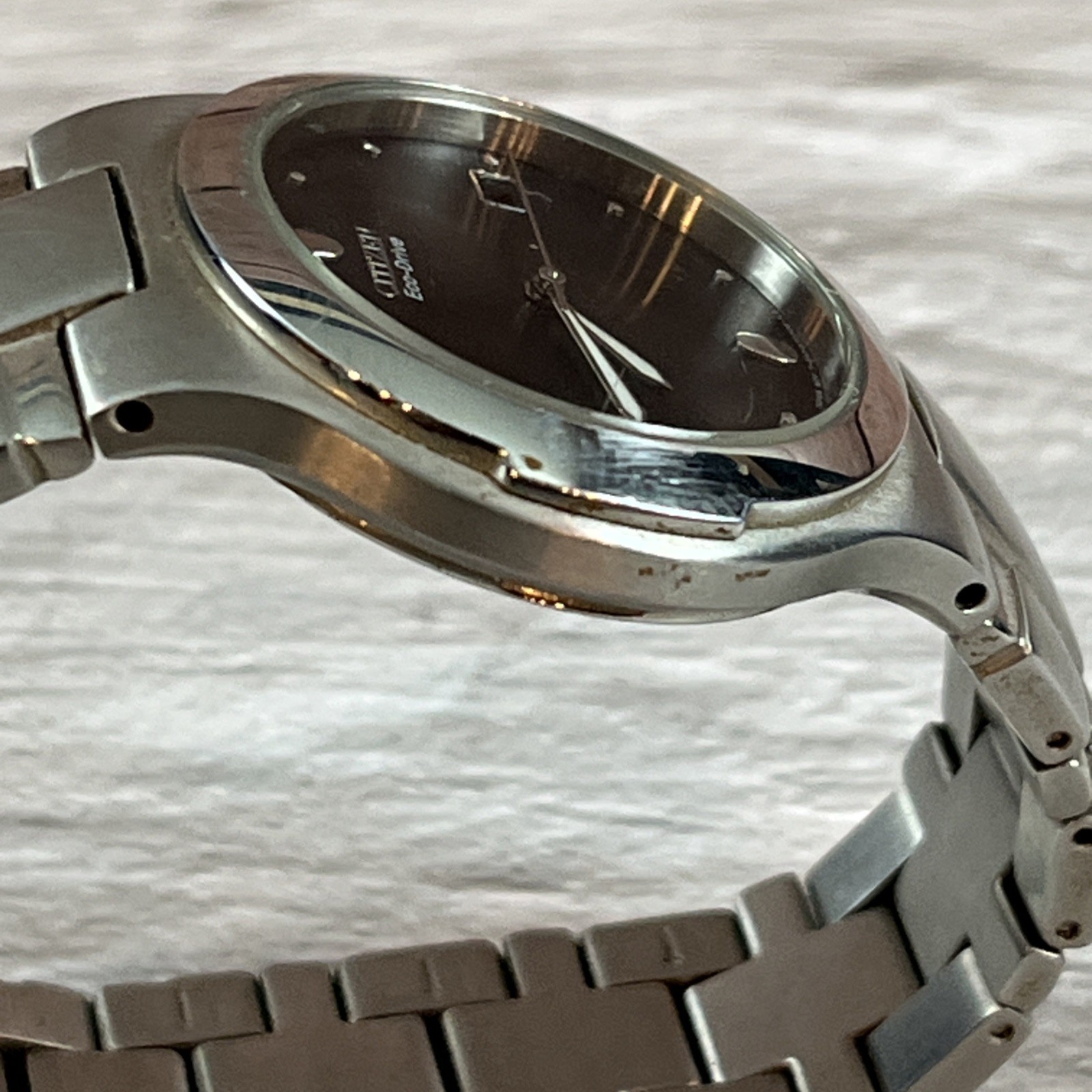 Citizen Eco-Drive Men’s Stainless Steel Watch E111-K16750 Solar Black Dial