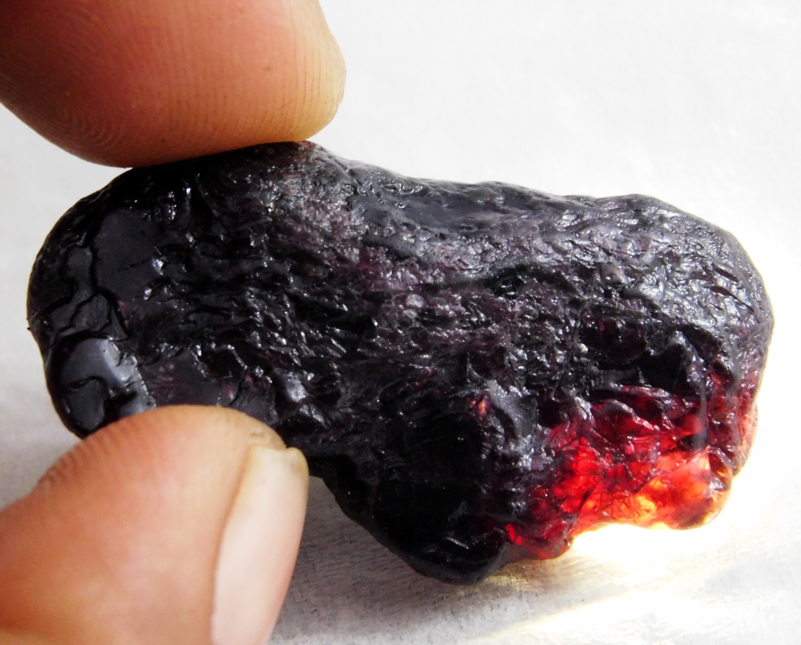 Museum-Grade Natural Red Painite Rough 61.50 CTS Untreated Stone Certified