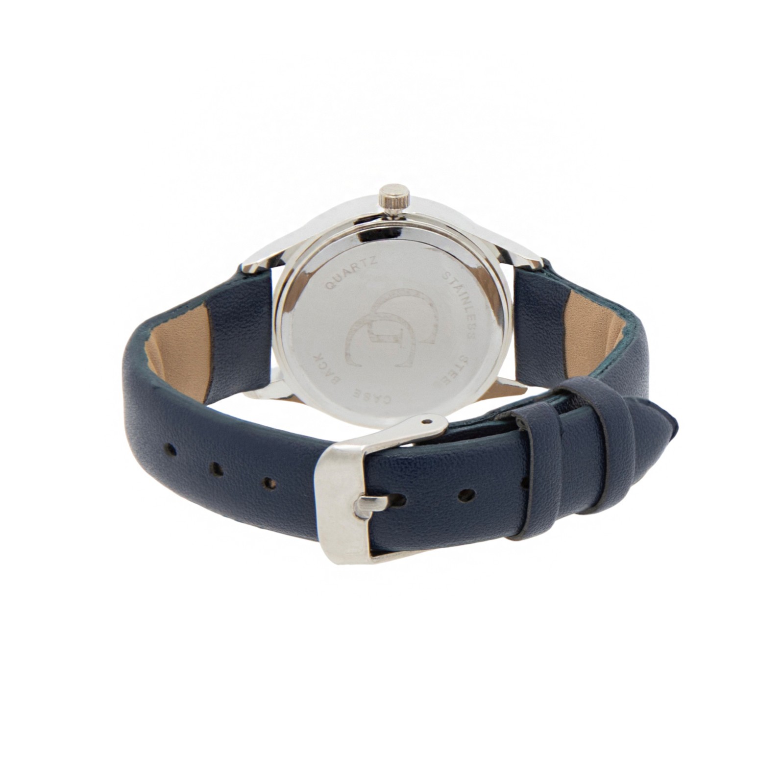 Gold Coast 30mm Women’s Navy Blue Faux Leather Strap Watch