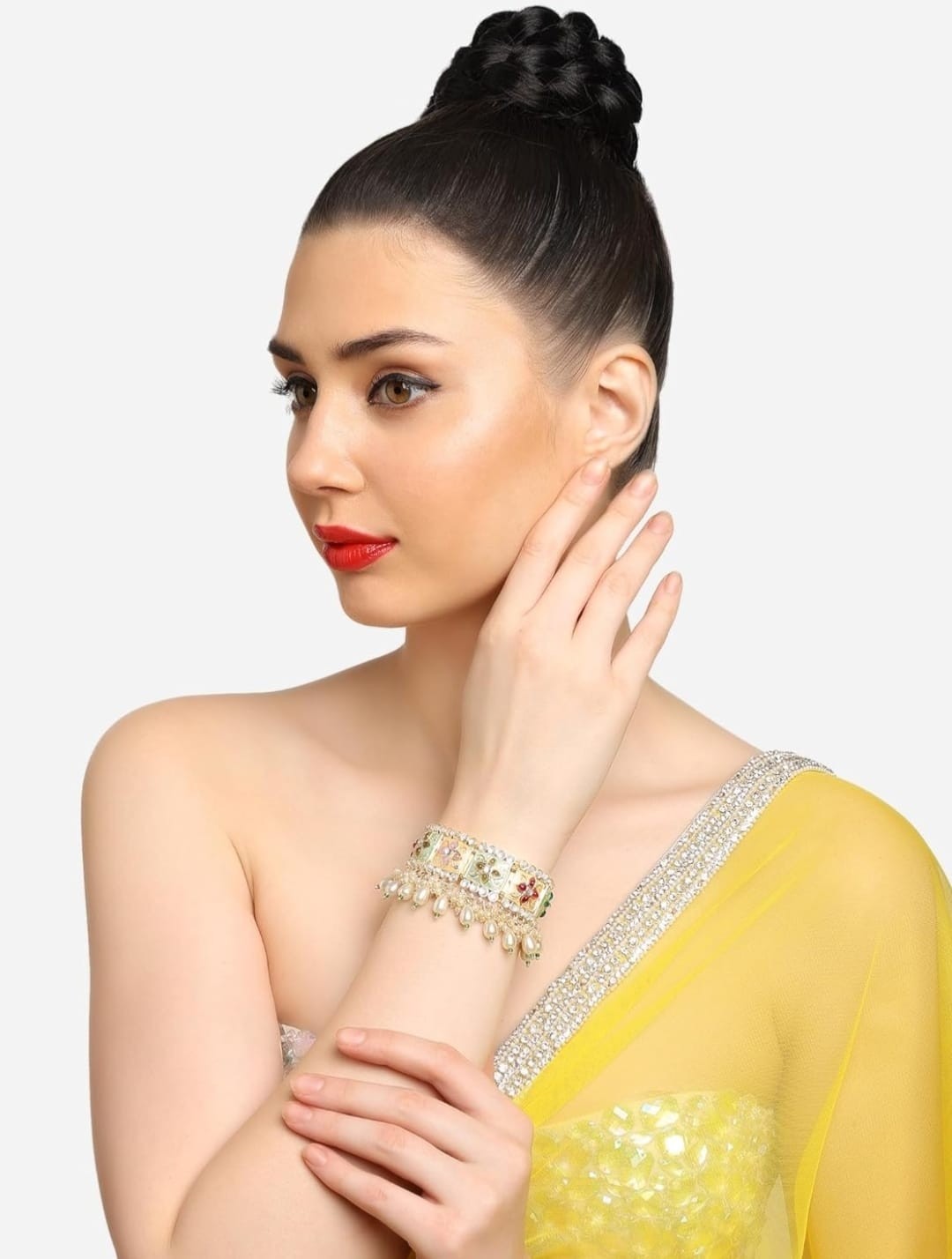 Indian bollywood handmade choker shaped bracelet for women and girls