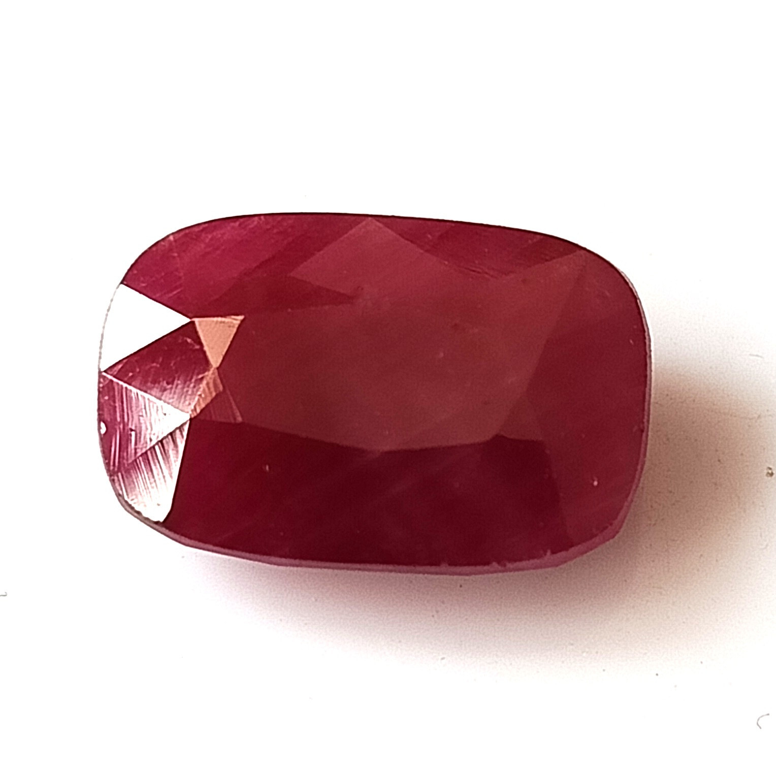 Real Ruby Genuine Unheated Ruby Faceted Cushion Cut Natural Gemstone 8.30 Carat
