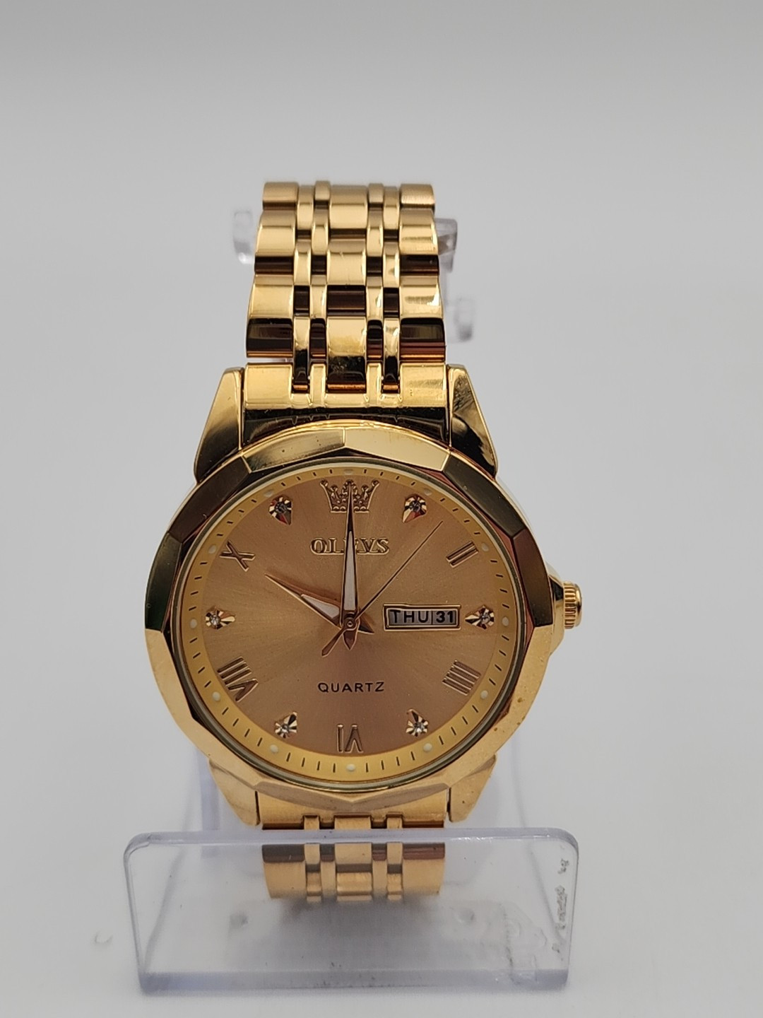 Olevs Mens Luxury Watch Gold 9931G