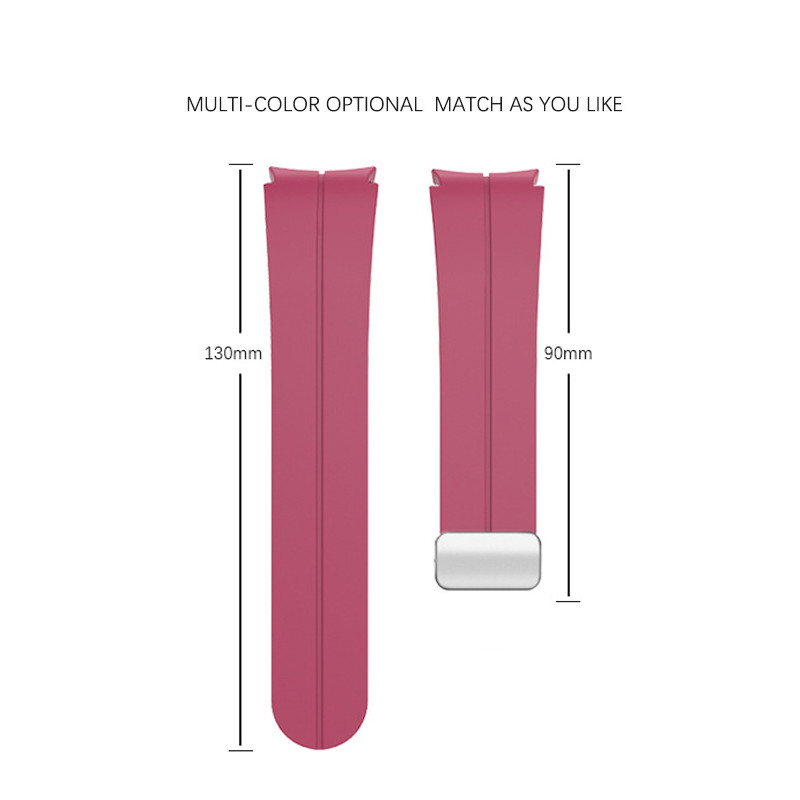 Magnetic Silicone Watch Band Strap For Samsung Galaxy Watch 4 5 6 40 44 43 47mm