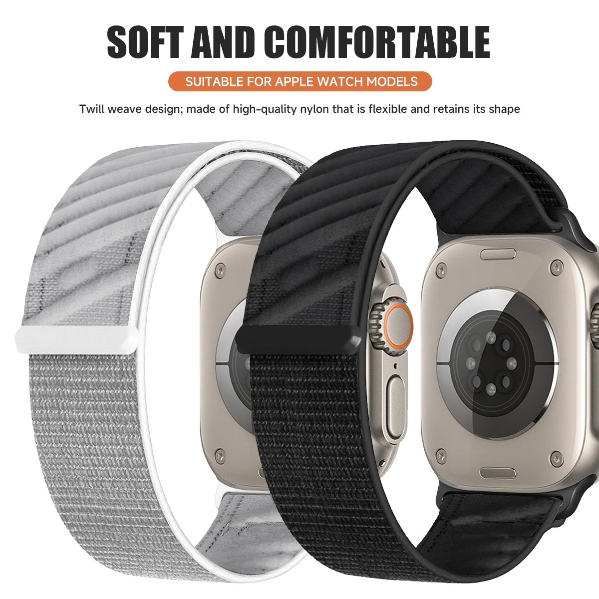 Sport Nylon Loop Band for Apple Watch 11 10 Ultra 49mm 46mm 45mm 44mm 41mm Strap