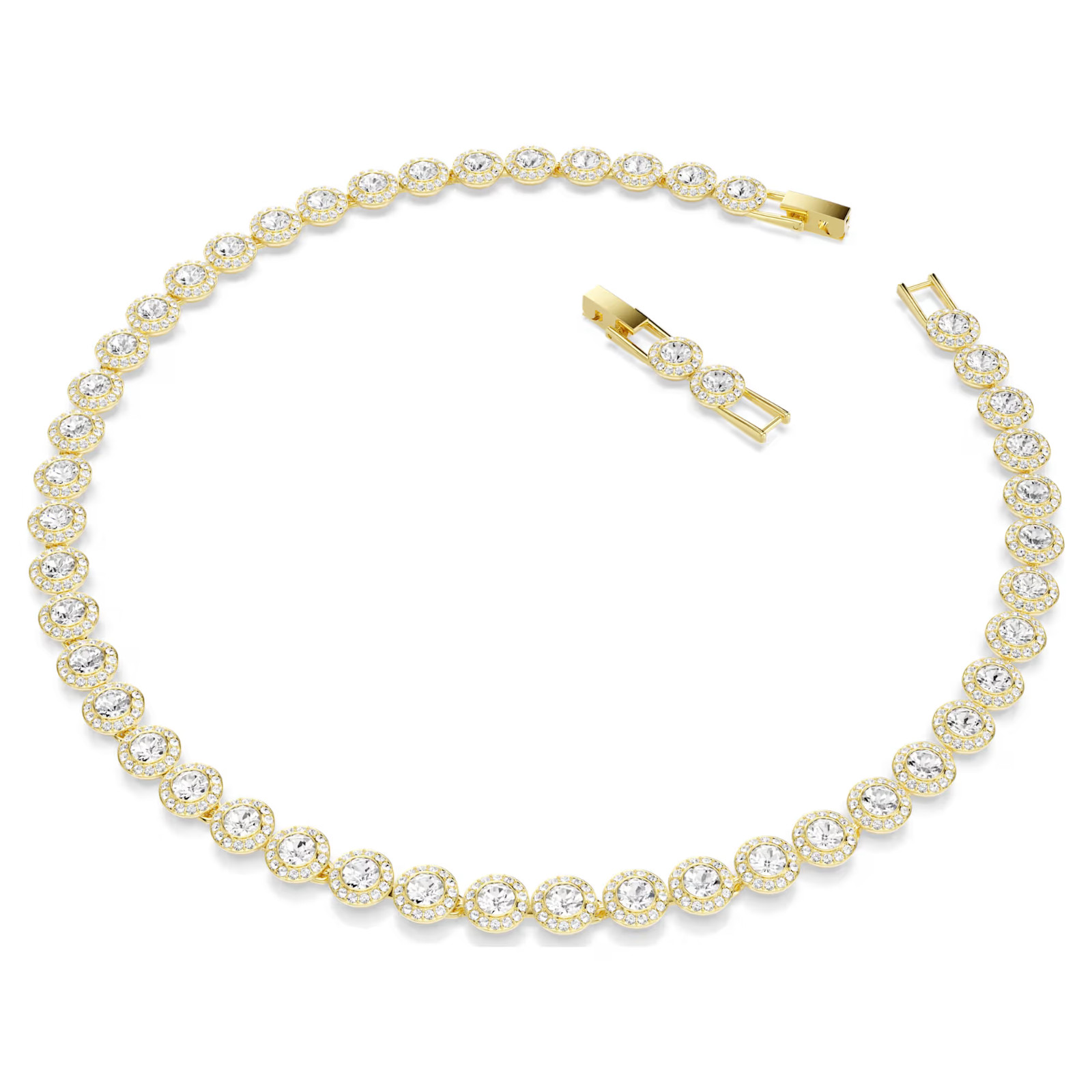 Swarovski Una Angelic Halo Crystal Necklace Gold Free Ship