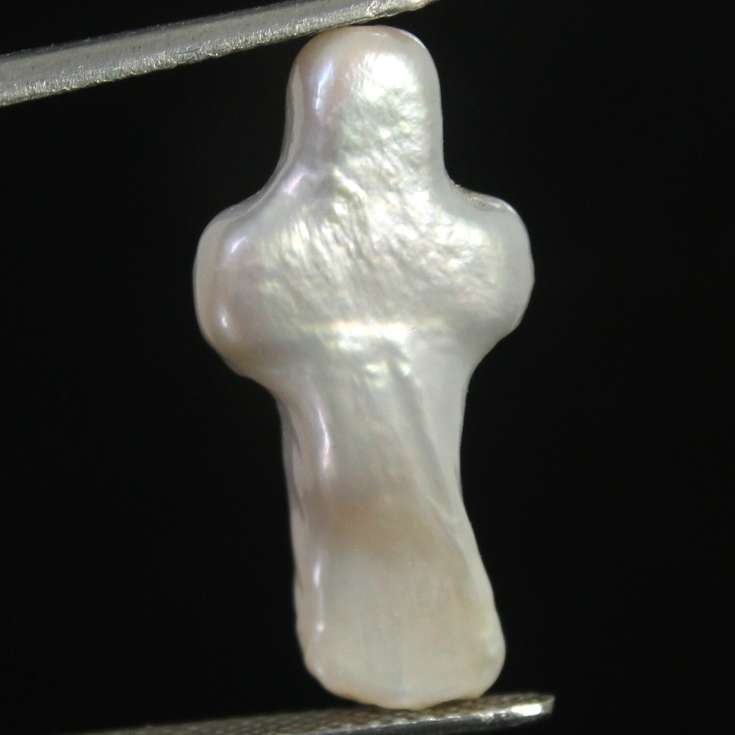 Natural Certified 6.35 Ct Philippines Keshi White 21×10.4×5.9 MM Pearl Drilled
