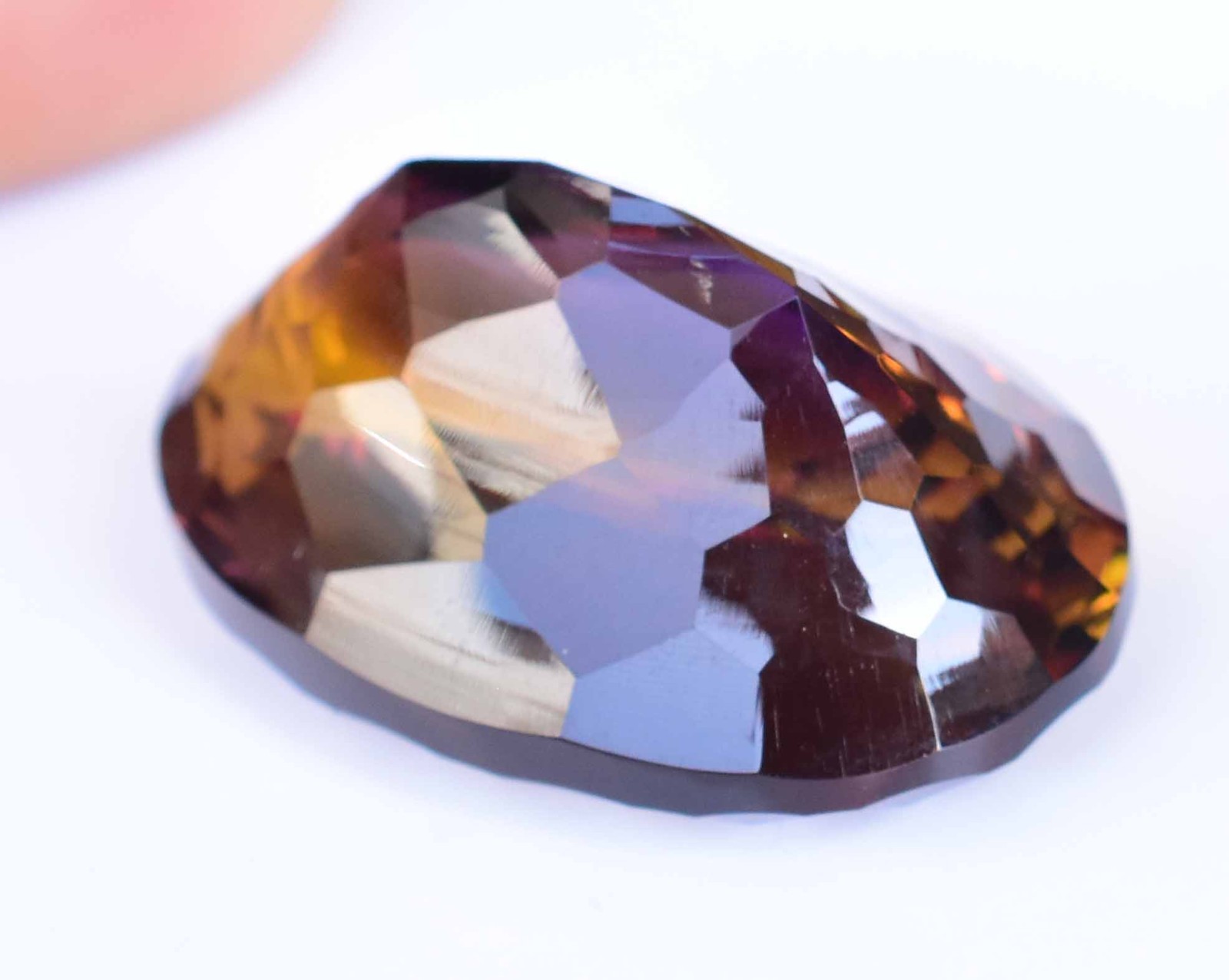 Flawless Natural Bi-Color Ametrine 52.05Ct Oval Cut Certified Untreated Gemstone