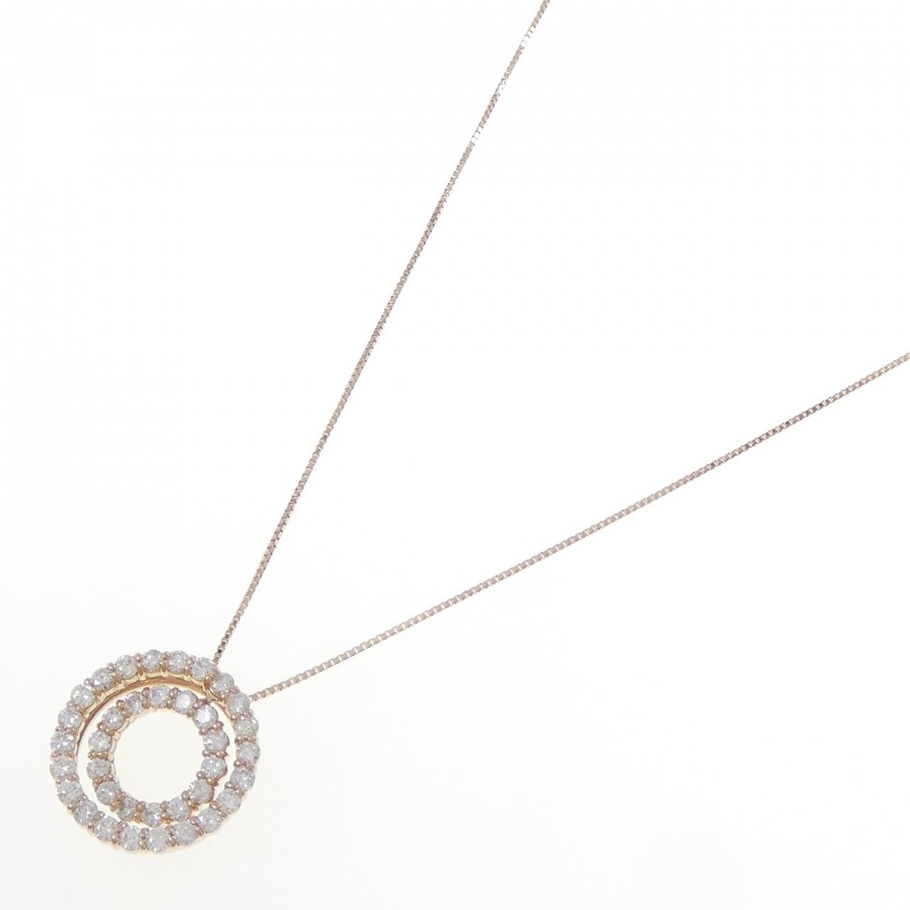 Authentic K18PG Diamond Necklace 1.00CT #270-004-157-8831