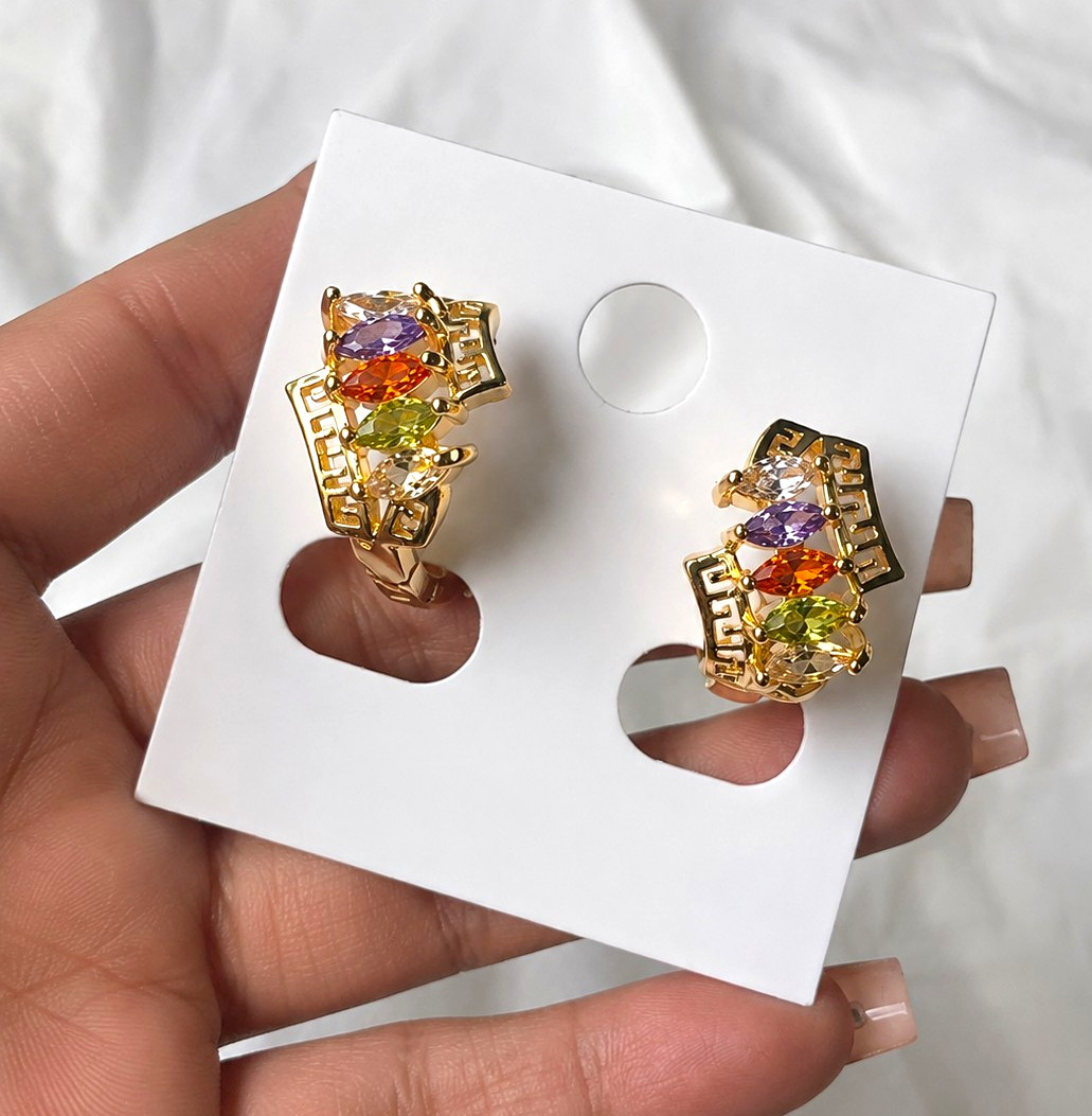 18K Gold-Plated Laminated Earrings ✨