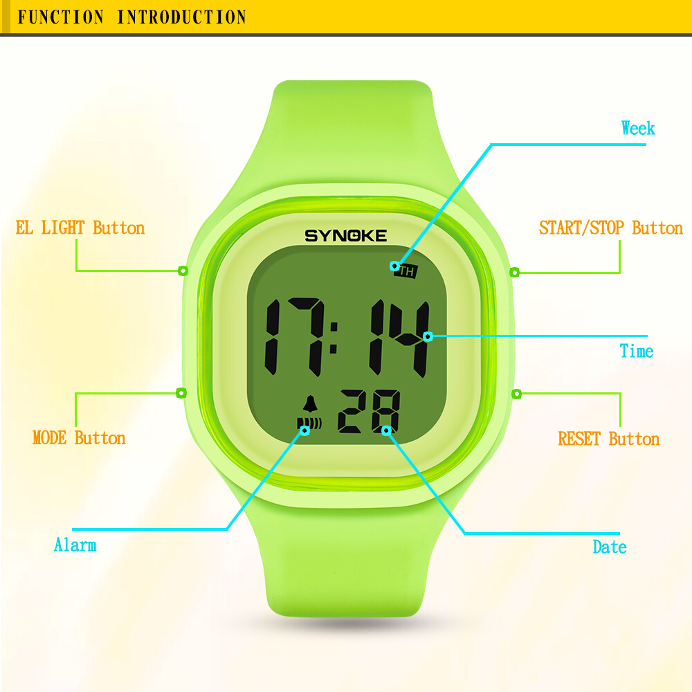 Fashion Waterproof LED Sports Digital Electronic Wrist Watch for Kids Boys Girls