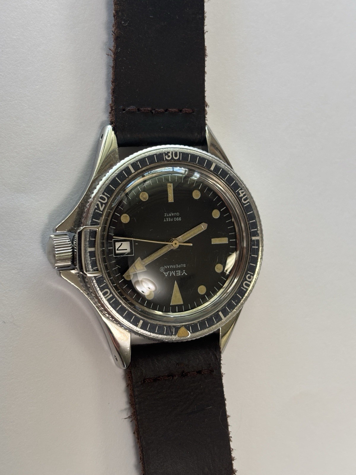 Vintage Yema Superman — Quartz — A+ Condition — Lovely Patina