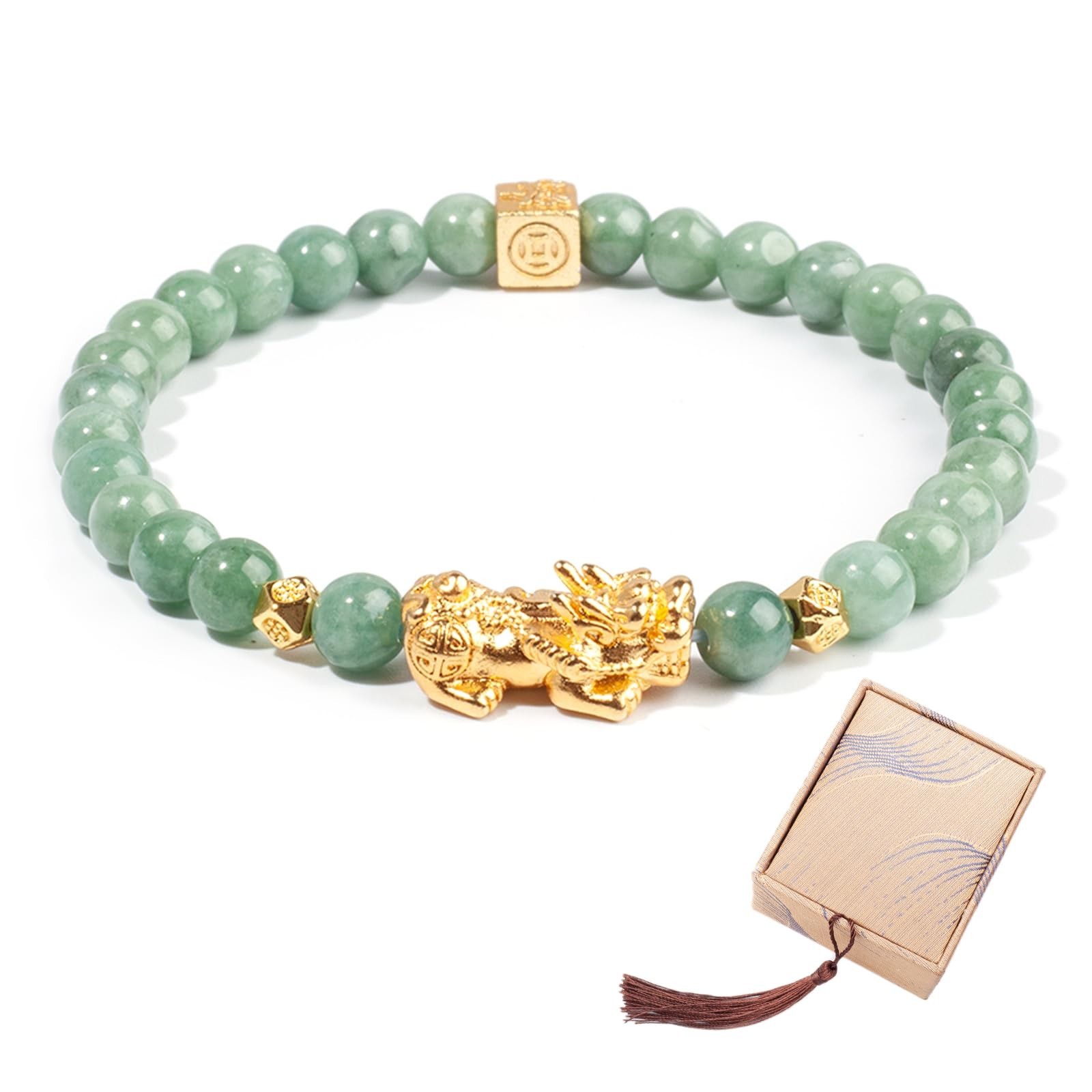 Green Jade Wealth Bracelet for Women – Feng Shui Lucky Charm for Prosperity