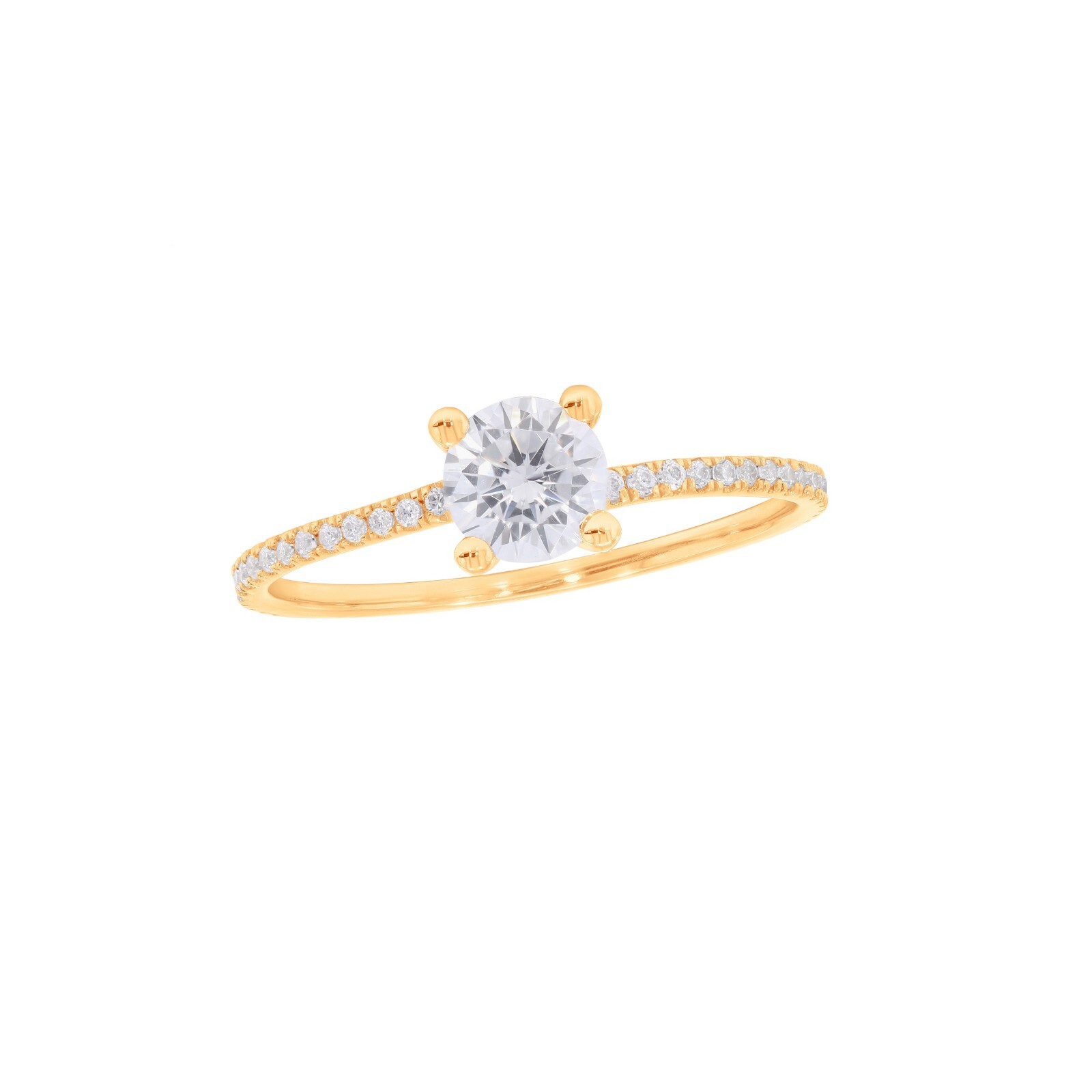 0.80Ct Round Cut Lab grown Diamond Solitaire Engagement Ring in Silver for Women