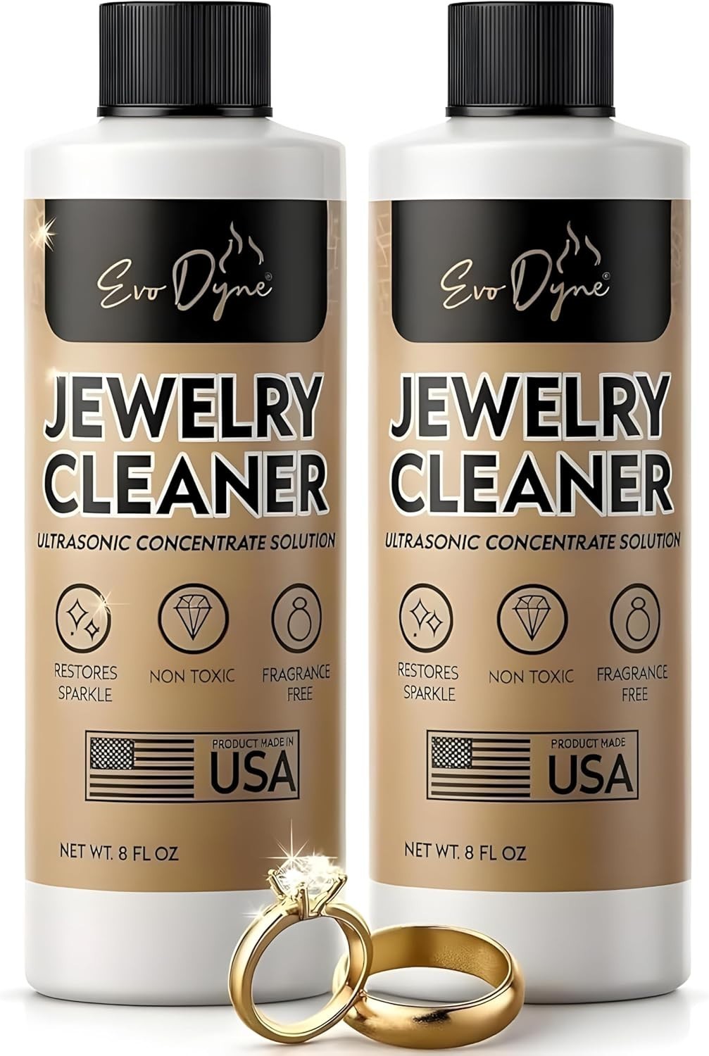16oz Ultrasonic Jewelry Cleaner – Unscented Concentrated Solution for Brilliance