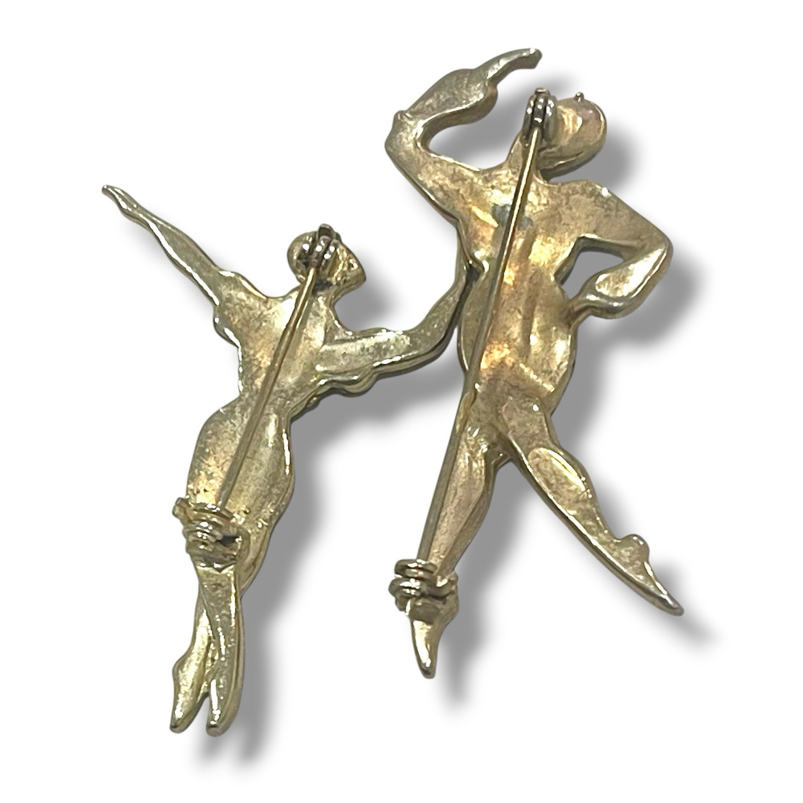 Harlequin Dancer Scatter Pins Vtg Bejeweled French Ballet Carnival Male & Female