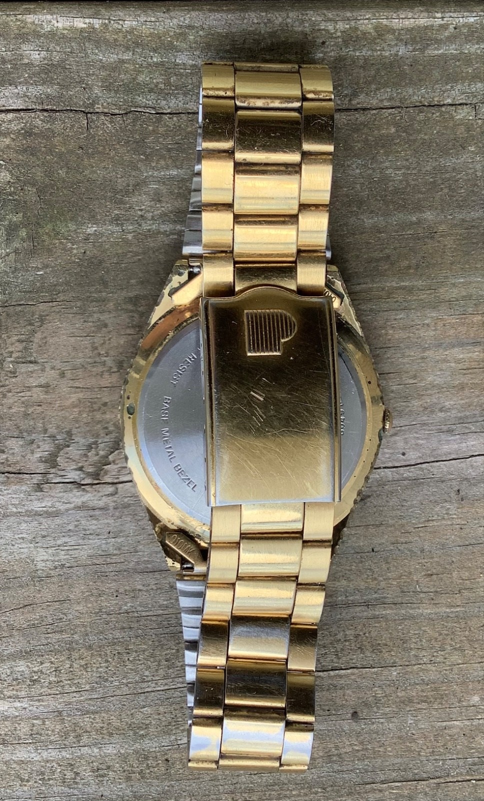 Vintage Pulsar Model Y147 8049 Calendar Date Men’s Gold Tone Watch New Battery