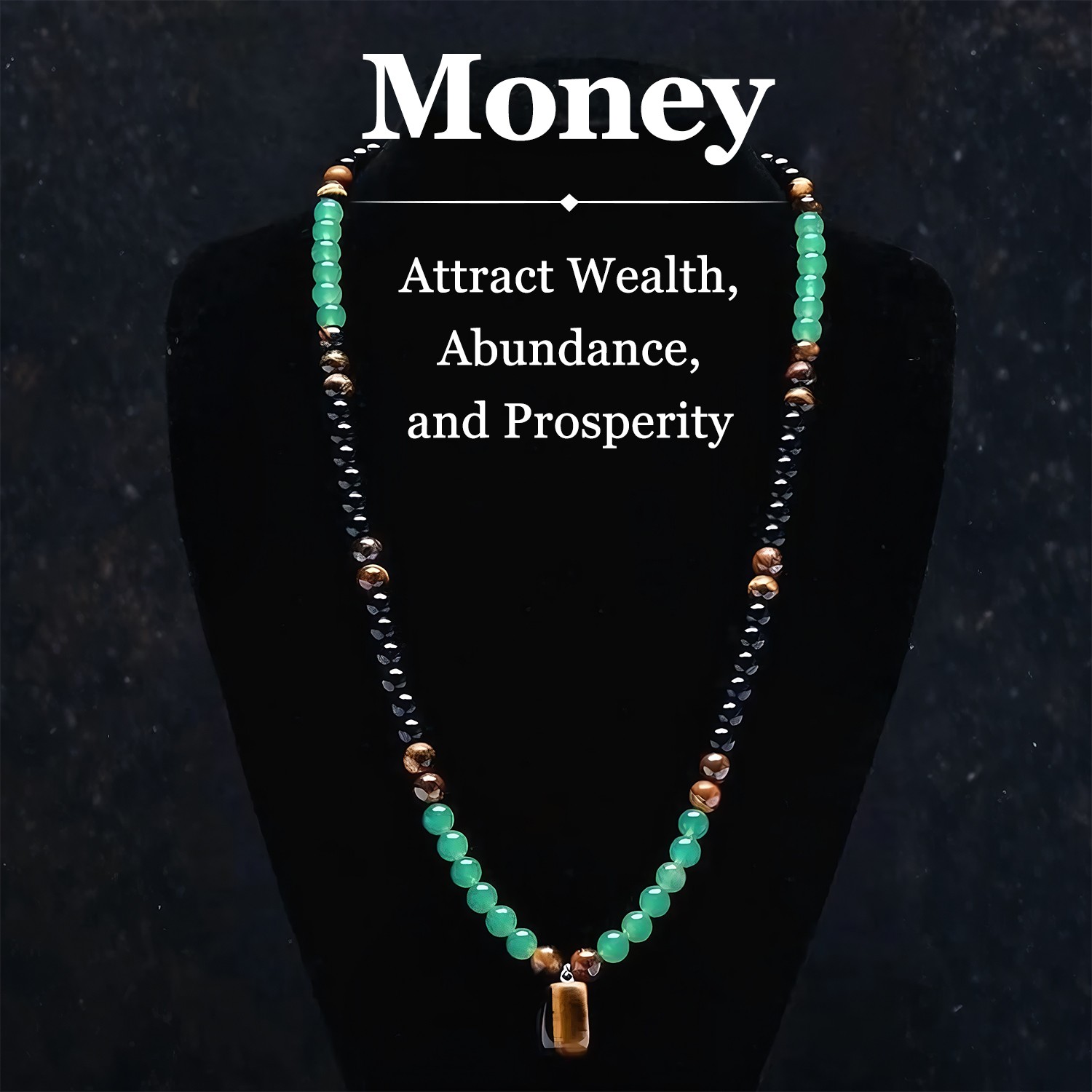 Luck Money Attraction Necklace & Tiger Eye Pendant for Women Men Friends Gifts