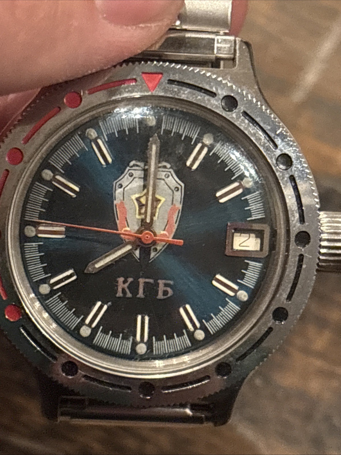 VINTAGE MEN’S WRIST WATCH VOSTOK КГБ KGB military TYPE AUTOMATIC 2416B Amphibian