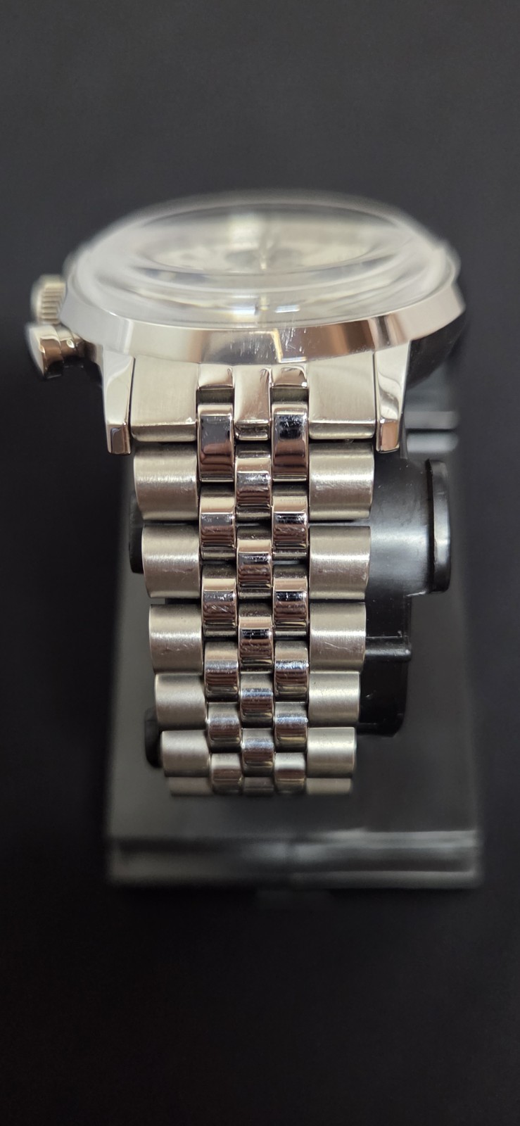 Timex Marlin Quartz Chronograph 41mm Panda Dial Jubilee Bracelet Date 30m