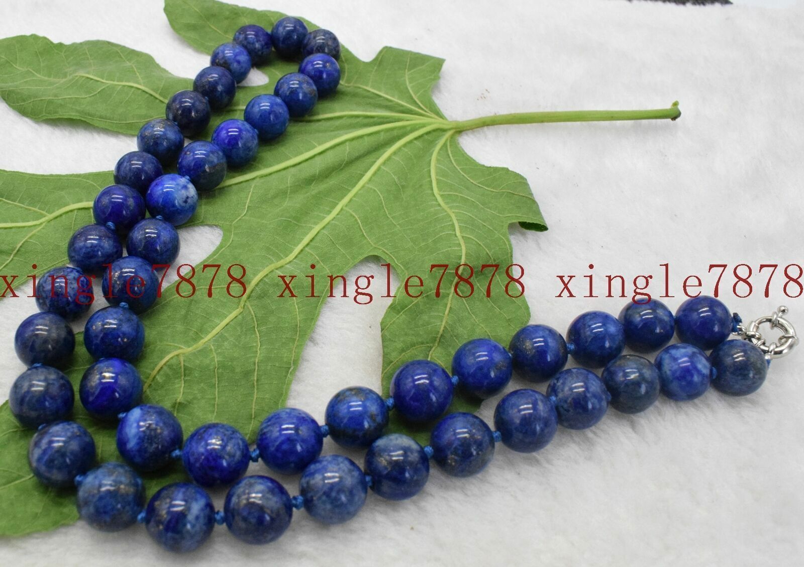 Natural 10mm Blue Lapis Lazuli Round Gemstone Beads Necklace 14-48 Inches AAA++