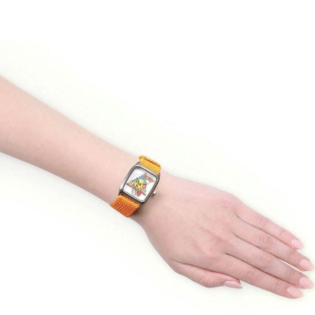 Laps Namco Limited Edition Pac-Man Fluo Orange Wristwatch Two-Piece Strap Analog