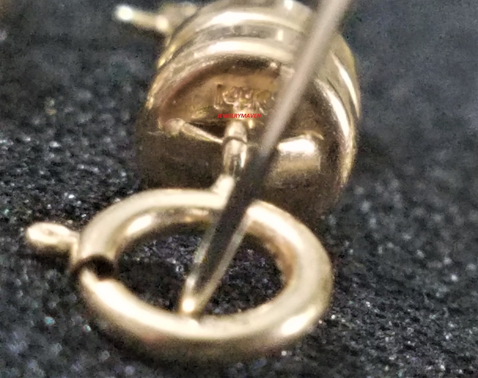 5.5mm 14k MAGNETIC CLASP Converter Yellow Gold Chain Extender 6mm Spring Ring