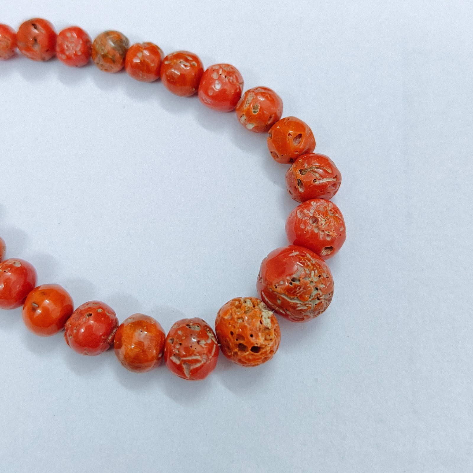 Natural Italian Red Coral Round Beads Loose Gemstone Beads For Jewellery Supply