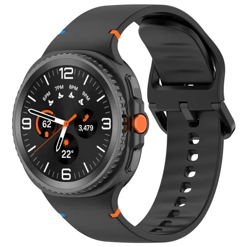 Silicone Watch Band For Samsung Galaxy Watch 8 40mm 44mm Classic 46mm Strap