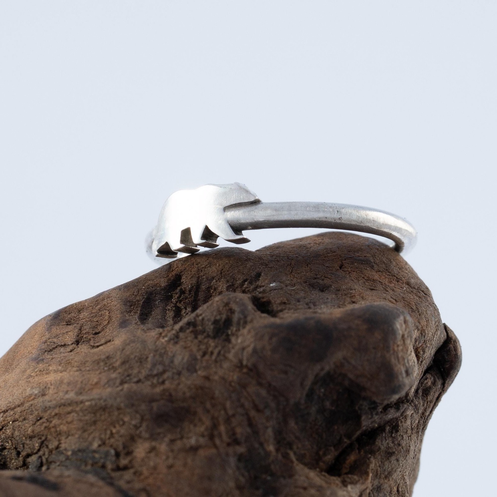 Handmade Sterling Silver Bear Ring Multiple Sizes