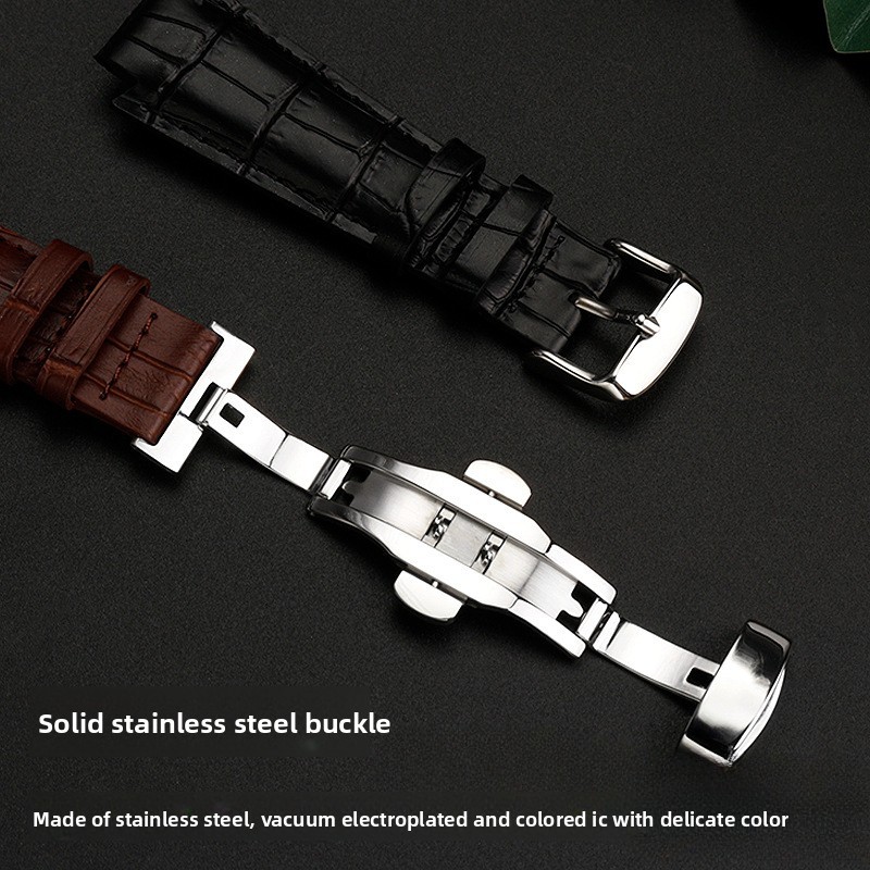For 1853 Tissot T60 Notched Genuine Leather Watch Straps Mens Wristband 24X14mm