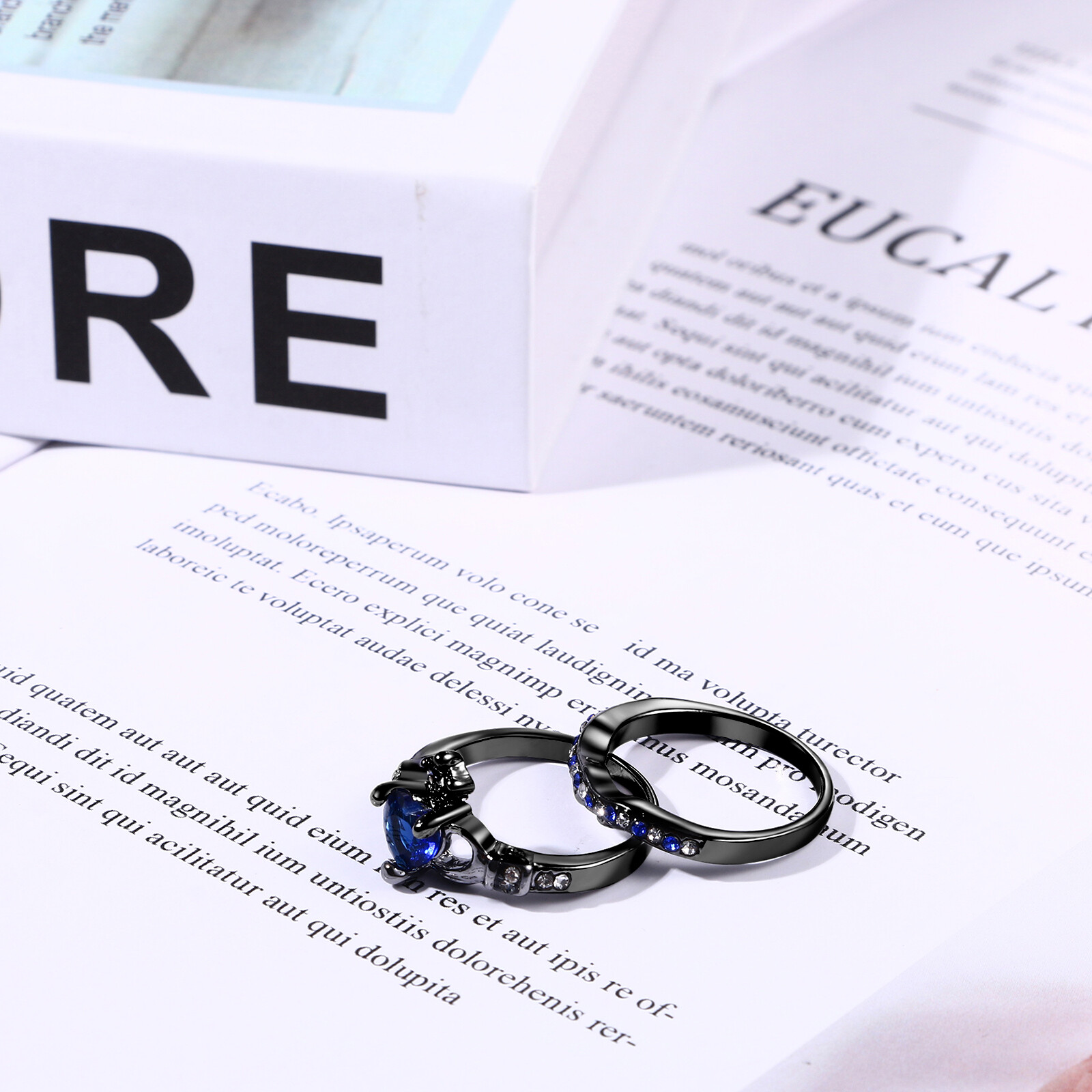 2pcs His&Hers Couple Ring Set Heart Cubic Zirconia Stainless Steel Wedding Band