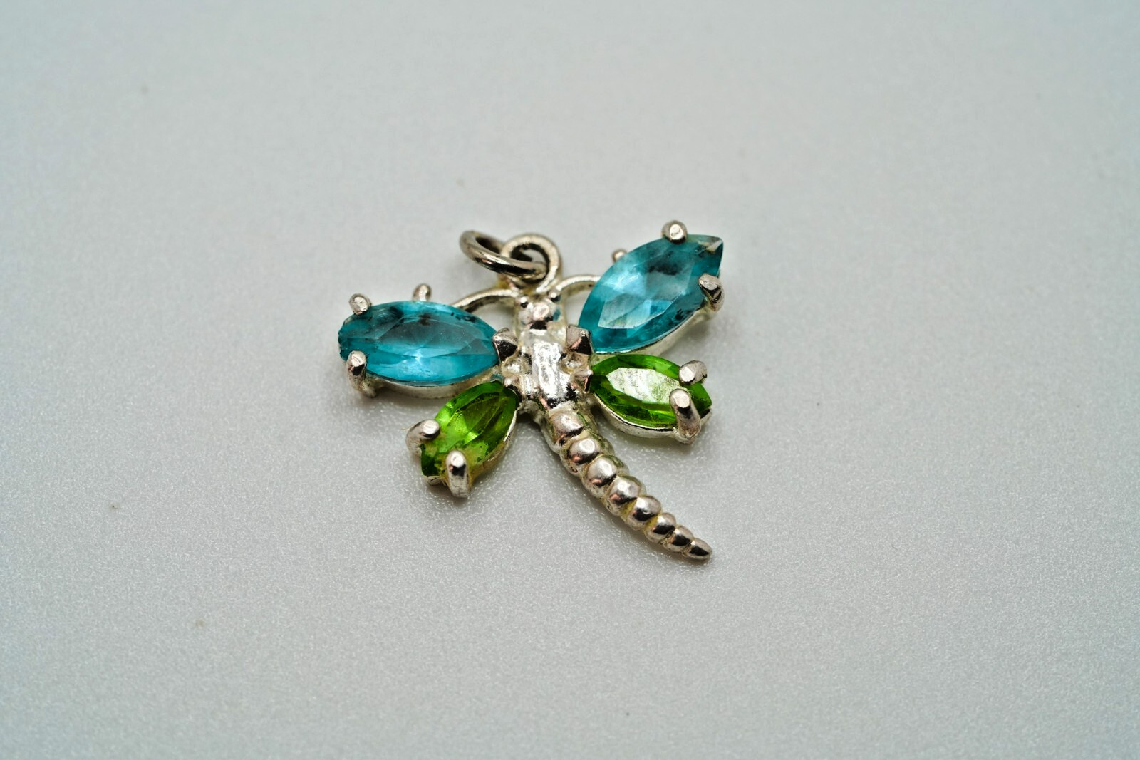 Vintage Sterling Silver Dragonfly Bracelet Charm 1.8cm JB24