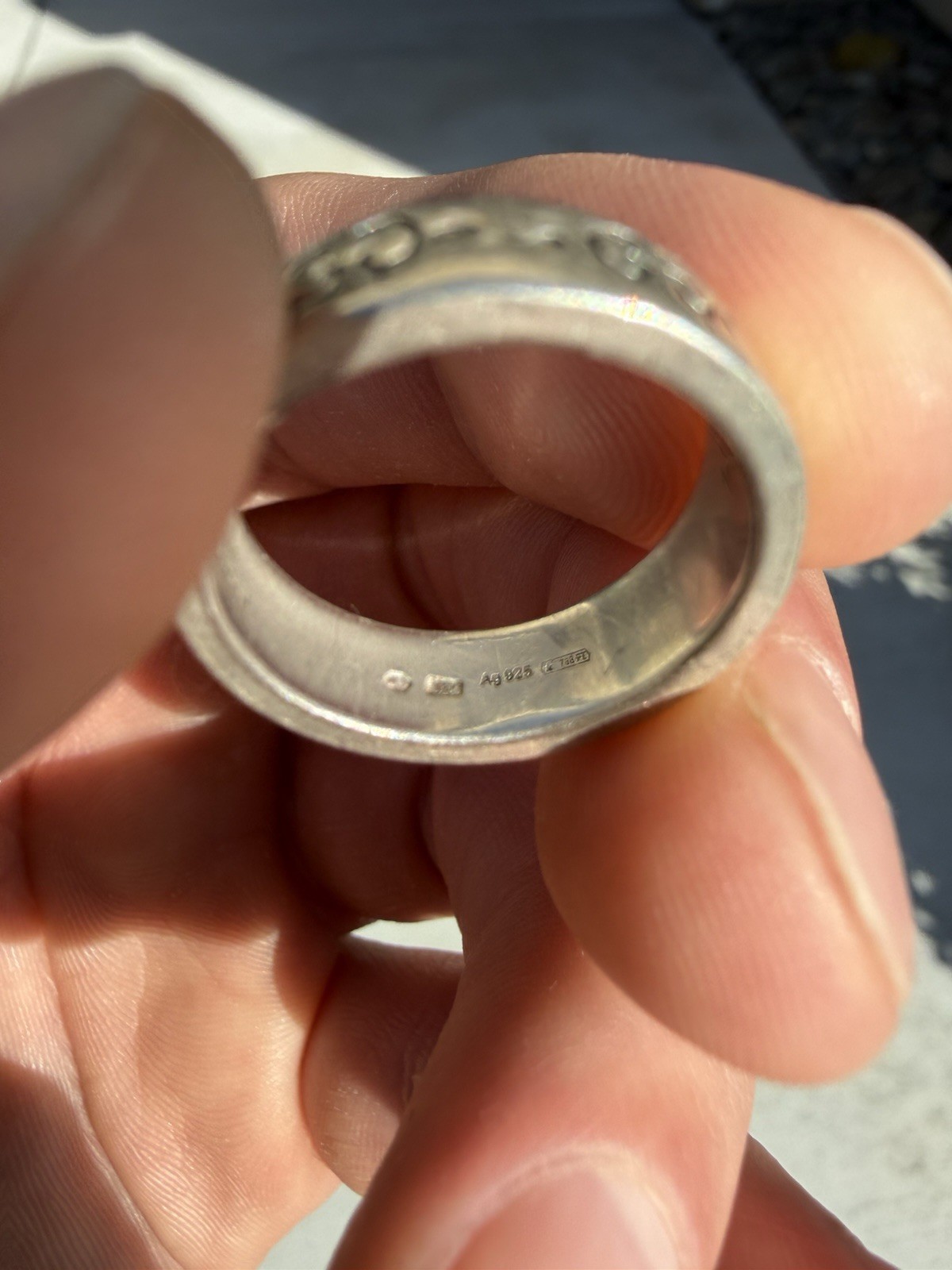 Gucci Ghost Ring x Trouble Andrew 925 Sterling Silver Size 6.5